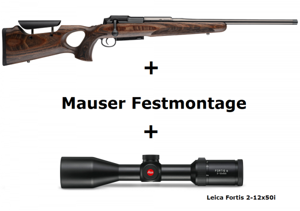 Mauser M25 Max + Leica Fortis 2-12x50i + Montage + ... Komplettpaket